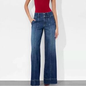 Alice + Olivia Women's Blue High-Waisted Mame Jeans size 26